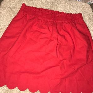 J Crew Vibrant Red Skirt